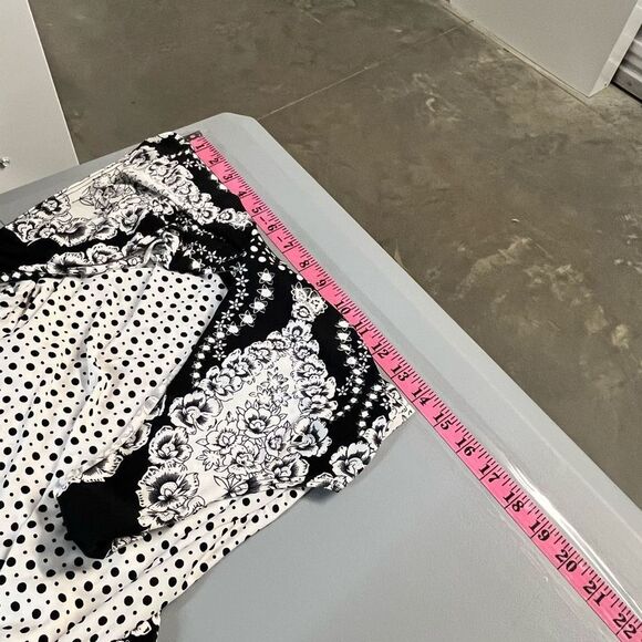 M.K.M Designs Maxi Dress Sleeveless Black White Patterned Casual Rockabilly Sm - Picture 5 of 8